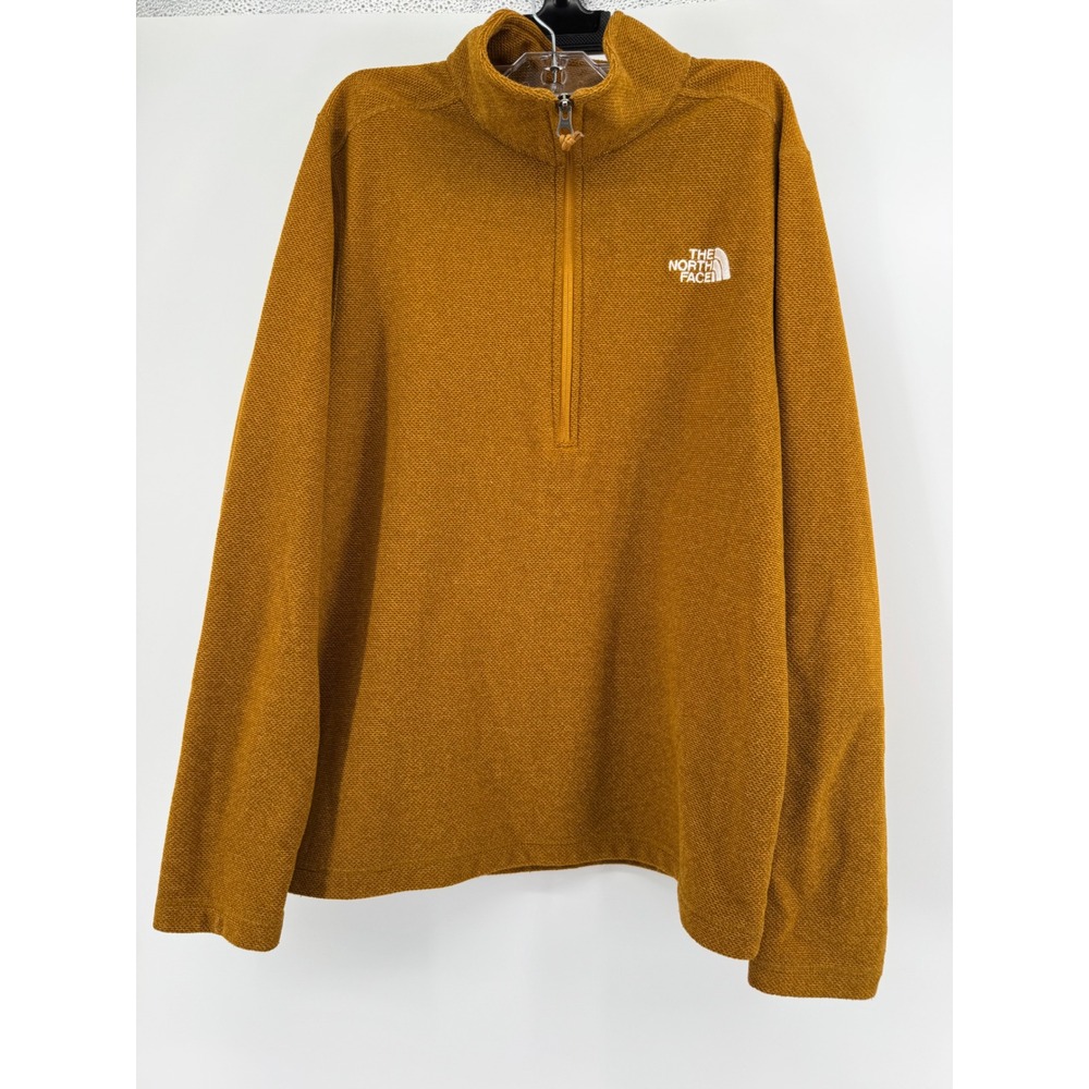 The North Face Mens Gordon Lyons 1/4 Zip‎ Fleece Pullover Mustard Yellow Medium